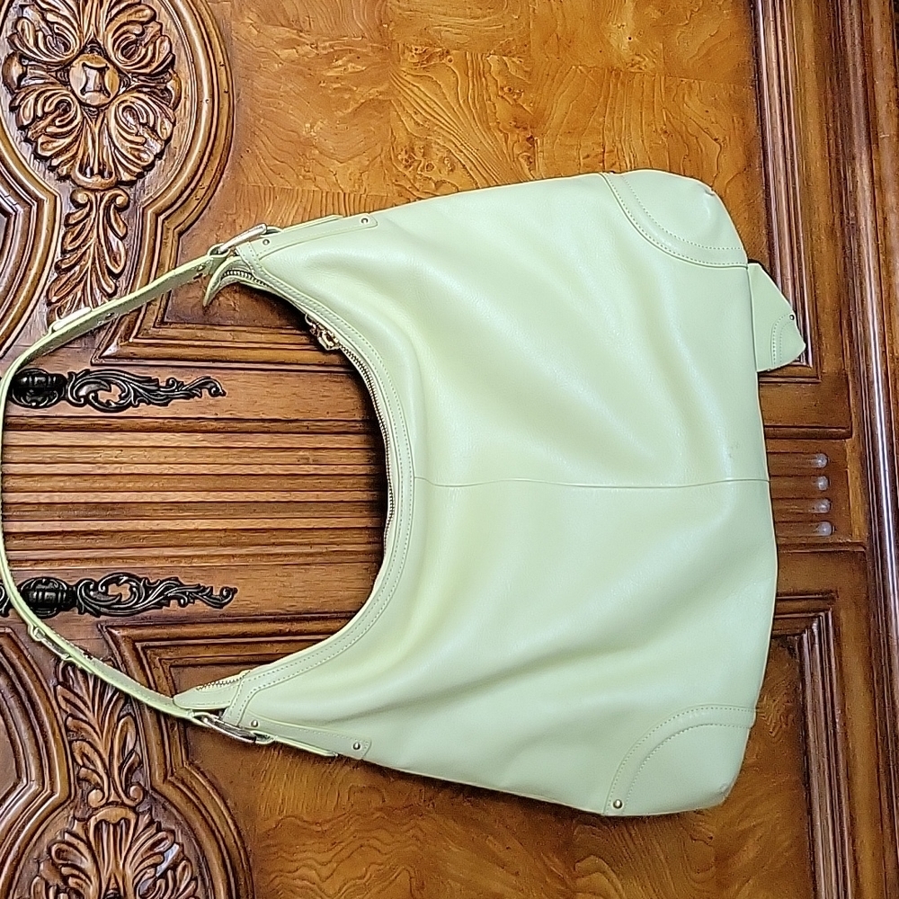 EILEEN WEST Scrumptious Pale Green Leather Large Handbag with Coin purse BEAUTY - Picture 4 of 11